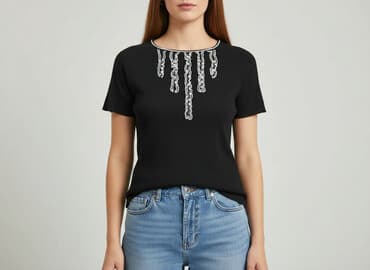 t shirt damski z haftem: T-shirt damski, rozmiar S — 6