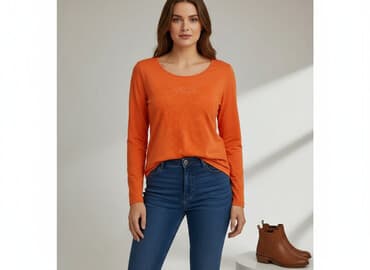 bluzki damskie pomarańczowa: Gina Benotti, Bluzka damska, rozmiar L — 7