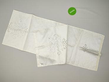 dodatki do pokoju: Obrus 218 x 43, kolor - Biały, stan - Bardzo dobry — 3