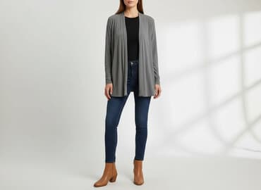 ccc szare sandały: Kardigan damski, rozmiar One size — 5