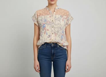 bluzka damska z krótkim rękawem: Жіноча блуза, розмір S — 1