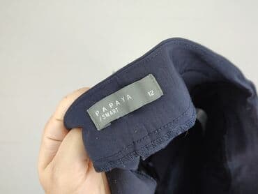 spodnie z wysokim stanem dla niskich: Papaya, Spodnie 3/4 damskie, L — 4