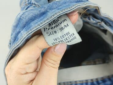 dżinsy z talią paper bag: Jeansy damskie, rozmiar M — 5