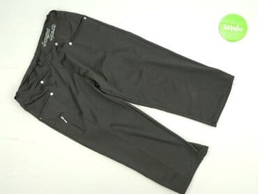 legginsy woskowane wysoki stan: Material trousers for women, size L (EU 40) — 2