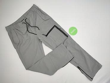 modny nastolatek: Męskie spodnie H&M Regular Fit – szare, techniczne - Rozmiar: L — 2