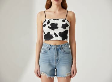 ubrania w krowie łaty: Shein, Top damski, rozmiar M — 1