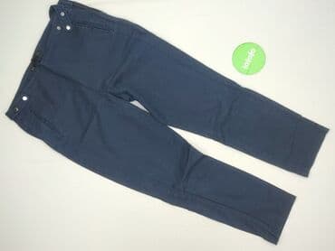 granatowe chinosy damskie: Zara, Spodnie materiałowe damskie, rozmiar XL — 3