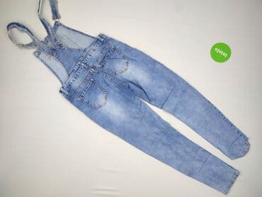 ogrodniczki jeansowe damskie krótkie: Denim, Ogrodniczki damskie, rozmiar S — 3