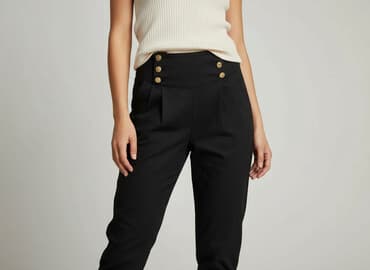 sukienka z gumkami w pasie: Women`s trousers, size S — 1