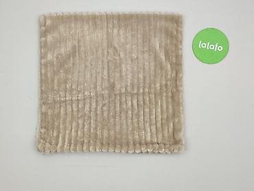 used item: Beżowa poszewka na poduszkę dekoracyjną z miękkiego, prążkowanego — 3