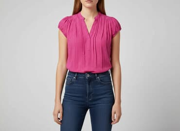 kamizelka damska krótka h m: H&M, Bluzka damska, rozmiar L — 7