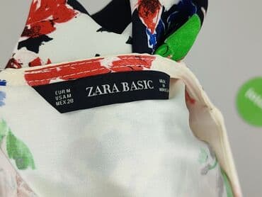 zara sukienka w kwiaty z bufiastymi rękawami: Zara, Women`s dress, size M — 4