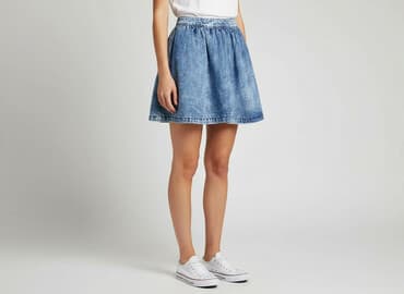 spódniczka dżinsowe z wysokim stanem: Asos, Spódnica damska, rozmiar S — 6