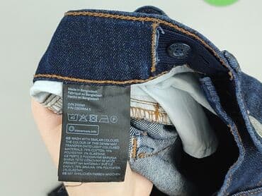 biale materialowe spodnie: Spodnie jeansowe, H&M, 12 lat, 146/152, stan - Bardzo dobry — 5