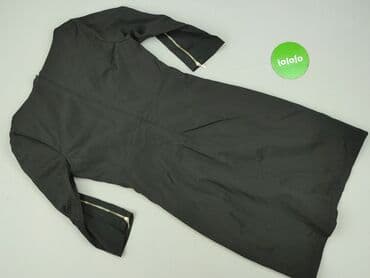 czarna sukienka ze srebrnymi wstawkami: Attentif, Sukienka damska, XS — 3