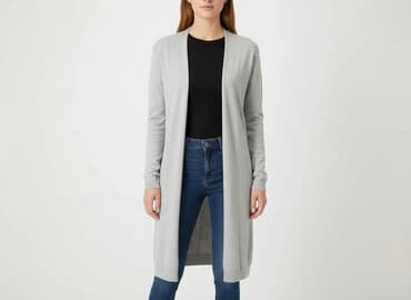 długi sweter sukienki: Peacocks, Kardigan damski, rozmiar M — 6