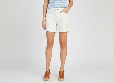 krótkie spodenki postrzępione: Moodo, Szorty damskie, rozmiar M — 8