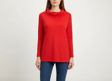 piękne czerwone sukienki na wesele: Tunika damska, rozmiar S — 5