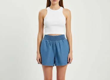 szerokie spodenki jeansowe damskie: Szorty damskie, rozmiar XS — 8