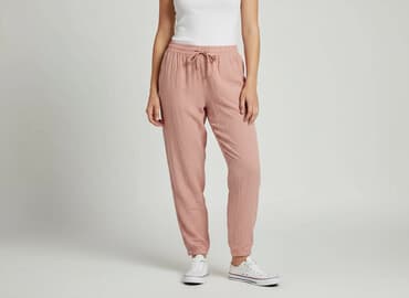 spodnie ze ściągaczem na dole: Women`s trousers, size M — 1