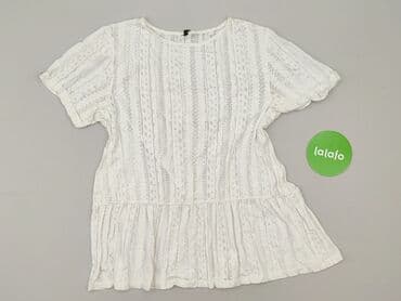 bluzka z baskinką biała: Women's blouse, size S — 3