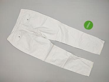 off white spodnie: F&F, Spodnie materiałowe damskie, rozmiar L — 3