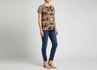 żółte bluzki z krótkim rękawem: Bluzka damska, rozmiar L — 6