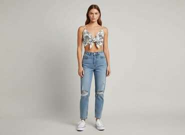 shein czarne bluzki: Shein, Top damski, rozmiar L — 6