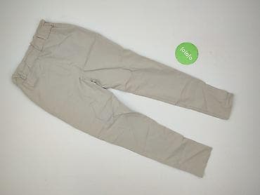 adidasy house: Beżowe damskie spodnie typu paperbag - Krój: zwężane nogawki, wysoki — 3