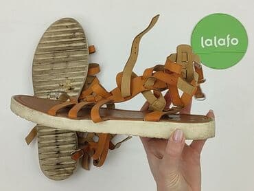 sandały skórzane z zakrytą piętą: Sandały damskie, rozmiar 42 — 4