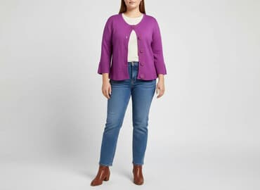 sweter z dodatkiem moheru: Matalan, Kardigan damski, XL — 6