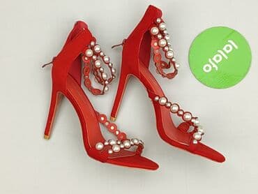 beżowe buty na koturnie ccc: Ideal Shoes, Sandały damskie, rozmiar 38 — 2