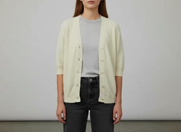 sweter na guziki: Kardigan damski, rozmiar S — 5