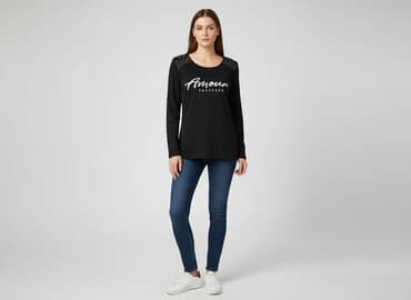 bluzka z dlugim rekawem czarna: Free Still, Bluzka damska, rozmiar S — 7