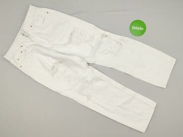 białe jeansy szerokie: Jeansy damskie, rozmiar S — 2