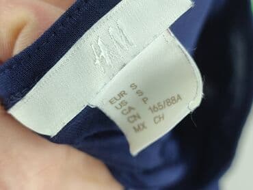 azurowa koszulka: H&M, Top damski, S — 4