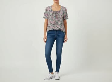 paski do sukienek ozdobne: Bluzka damska, rozmiar S — 5