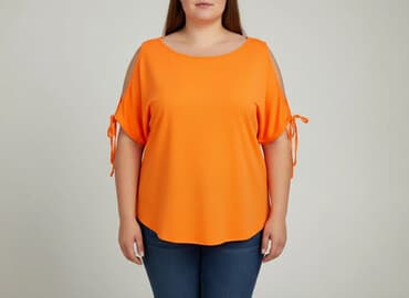 bluzki damskie pomarańczowa: Bluzka damska, rozmiar 5XL — 5