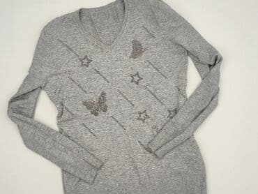 sweter w chmurki reserved: Sweter damski, rozmiar S — 1