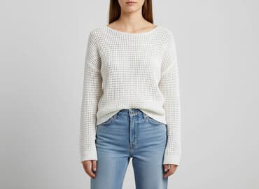 bluzka sweterkowa damska z krótkim rękawem: Sweter damski, rozmiar M — 1