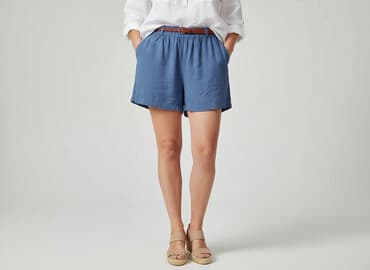 krótkie spodenki jeansowe damskie duże rozmiary: Denim, Szorty damskie, rozmiar XL — 1