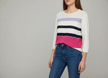 sweter w paski: Sweter damski, rozmiar M — 7