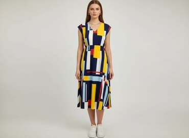 sukienka w kształcie trapezu: Sukienka damska, rozmiar S — 5