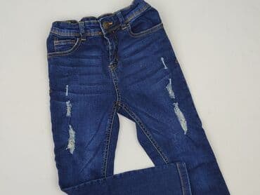 sweter open shoulder: Spodnie jeansowe, Little kids, 7 lat, 122, stan - Idealny — 1