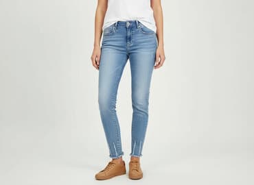 dżinsy girlfriend: Jeansy damskie, rozmiar S — 8