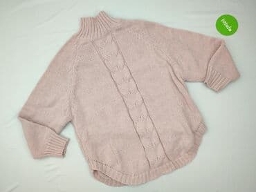 sweter azurowy: Golf damski, XL — 2