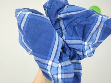 Kids' Clothes: Shirt 10 years, condition - Very good, pattern - Cell, color - Blue — 5