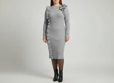 sukienka na drutach krok po kroku: Sukienka damska, rozmiar XL — 1