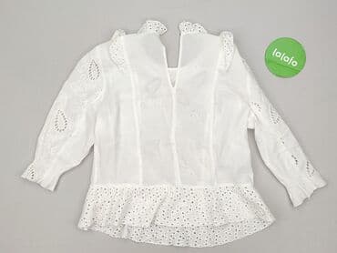 bluzki z bufiastymi rękawami białe: Women's blouse, size S — 4