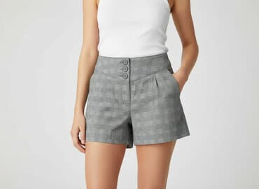 krótkie spodenki z wysokim stanem: H&M, Szorty damskie, rozmiar S — 7